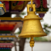 Bell in a Temple Entrance